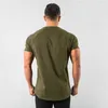 Ll Heren T-shirts Nieuwe stijlvolle effen tops Fitness Heren t Korte mouw Spierjoggers Bodybuilding T-shirt Mannelijke gymkleding Braak Slim Fit T-shirt Trainingskleding