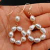 Dangle Earrings女性ジュエリー14Kロールゴールド淡水真珠のドロップギフト /パーティーエンゲージメントの誕生日