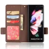 Étuis pour Samsung Galaxy Z Fold 5 4 3 Flip 5 4 Litchi Litchi portefeuille en cuir Funda coque de téléphone avec fentes pour cartes cadre Photo