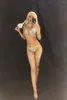 Stage Wear Femmes Bar Dance Costume Femme Dj Sexy Striptease Full Strass Imprimer Fête Célébration Anniversaire