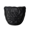 Other Golf Products Putter Cover Skull Head cover PU Leather 2 Color Magic Tape For Mallet Blade Club Protector 221104