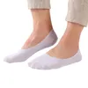 Chaussettes pour hommes 3 paires hommes été mince respirant sans spectacle Silicone antidérapant Invisible bateau maille transparente coupe basse chaussette pantoufles