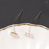Dangle Earrings Sinya 18k Gold Drop Earring With Natural Round High Luster Pearls Fashion Design 2022 Arrival For Women Ladies Girls