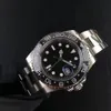 40 مم ساعة ميكانيكية ساعة زرقاء سوداء سوداء جميع العمل واحد ضبط GMT Sapphire Wristwatches سوبر مونتر دي لور 227s