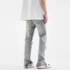 Jeans voor heren Heren en dames Broeken in dezelfde stijl Vier seizoenen Trend Gescheurd Blauw stiksel Denim Recht Luxe jeans Street chic Ins T221102