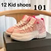 Jumpman 12s Kids Basketball Scarpe Sneakers Fiba Preschool Game Influenza Grades scolastico Arctic Pink Toddler Big Boy Girl Girl Children Lifestyle Runner Allenatori EUT26-35