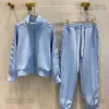Kvinnors spårdräkter Designer Kvinna Luxury Set Sweatsuit Womens Triangular Printed Hoodies Pants Fashion Pullover Casual FF Jogging Sport Suit KX8Q