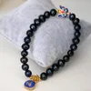 Strand Charming 7-8mm Natural Black Pearl Beads Bracciali per le donne Cloisonne Prezzo all'ingrosso Design originale Gioielli da 7,5 pollici B2973