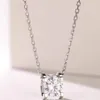 Pendanthalsband äkta Moissanite halsband kvinnlig tjurhuvud Enkel diamant mode mångsidig S925 sterling silver gåva