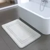 Tapis de bain en velours de corail gaufré, tapis de chambre à coucher, couleurs unies, éponge de sol de haute qualité, tapis de bain antidérapant 221103