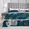 Coperte Coperta di flanella Cartone animato Koala sugli alberi Micro pile ultra morbido per accappatoio Divano letto Viaggio a casa Inverno Primavera Autunno