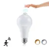 Lampe à capteur de mouvement PIR 85-265V E27, ampoule 12W avec détecteur infrarouge, lumière de sécurité