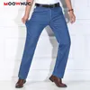 Jeans masculinos verão moda jean para homens denim calças casuais masculino 2022 calça sweatpant plus size lavado primavera elástica moownuc t221102