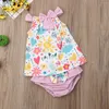 Ensembles de vêtements 2022 Emmababy Born Kid Baby Girl Floral T-shirt sans manches Robe Short Briefs Outfit Vêtements d'été 0-24M