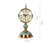 Table Clocks 6inch American Clock Seat Living Room Large European Luxury Retro Mute Bedroom Creative Desktop Decoration Holder