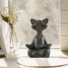 Skurrile glückliche Katze aus Kunstharz, Ornamente, Figur, Meditation, Yoga, Sammlerstück, Dekor, Skulpturen, Gartenskulptur, Heimhandwerk