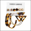 Dangle Chandelier Womens Earrings Hoopdangle Stud Gold Sier Plated Tassel Earring Creative Simple Acrylic Set 6 Pairs Drop Deliver Dhw8E