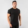 LL Men's T-Shirts New Stylish Plain Tops Fitness Mens T Short Sleeve Muscle Joggers Bodybuilding Tshirt Male Gym Clothes fallow Slim Fit Tee Workout Clothes