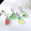 Boucles d'oreilles créoles 1 paire de petits animaux en résine dessin animé mignon chaton grenouille petite abeille ensemble multi-pièces avocat fruit plante bijoux