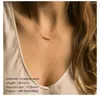 Hänghalsband kaifanxi-necklace 2 stycken för kvinnor inte mörkare 316l rostfritt stål kvinnors minimalistiska kedja choker