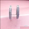 Hoop Huggie Heart Hoop Earrings Original Box For Pandora 925 Sterling Sier Small Ear Ring Women Mens Earring226o Drop Delivery 202 DHVDC