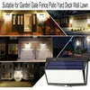 Buiten Solar Wall Lights 468leds PIR Motion Sensor Waterdichte Lamp voor Porch Garden Patio Yard Garage Pathway Kerstdecor