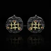 Stud Stud Unique Black Gold Geometric Hollow Earrings Ruby Cross Line Party Jewelry Ladies High Drop Delivery 2022 DHJLR