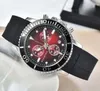 2022 Men's luxury Quartz Watch casual Fashion cool Multi-function Waterproof luminous Calendar Ttape Watches