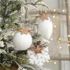 Decorazioni natalizie Fiocchi di neve bianca Campana 2023 Novità sfere Globo di pendenti ad albero per la decorazione domestica Natale