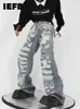 Pantalones vaqueros para hombre IEFB Vintage Niche Men Jeans High Street Loose Straight 2022 Pantalones de pierna ancha American Fashion Hole Design Pantalones masculinos 9A5415 T221102