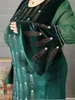 여성 두바이를위한 민족 의류 abayas 2022 Green Rhinestone Robe Muslim 생일 드레스 Ropa Musulmana Mujer restidos de fiesta