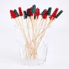 Bar Tools Bamboo Skewer Cocktail Picks Handmade Natural Bamboo Toothpicks for Drinks Appetizer Skewers Sticks Party Supplies9420454