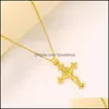 Anh￤nger Halsketten Anh￤nger Halsketten 9k gelb fein Gold Jesus Kruzifix Kreuzkette Halskette Damen M￤nnern Geschenk Drop Lieferung Jude Dhaxn
