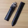 İzle Bantlar Özel Yılan Deri İzleme Bantları Kırmızı Beyaz ve Siyah Ladys Mens Aksesuarları Strap Bilezik Kelebek Tokası 18mm 20mm 22mm