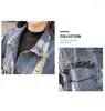 Jaquetas Femininas 2022 Primavera Outono Letter Crop Denim Feminino Casual Jeans Bomber Jaqueta Manga Longa Casaco Outerwear B449