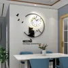 Relojes de pared Caballo simple Simple Living Living Luxury Silent Metal Digital Diseño moderno RELOJ Decoración del hogar 60