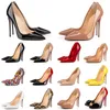 Red Bottoms designer schoen Hoge hakken 8 10 12CM Dus Kate Naakt Wit dames dames Jurk Feest Bruiloft Kantoor Carrière Echt leer Puntneus Pumps maat 35-44