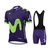 Conjuntos de camisa de ciclismo movistar padrão dos homens roupas verão respirável kit manga curta bib shorts mtb ropa ciclismo maillot 4598084