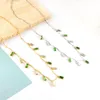 Pendant Necklaces LUXUKISSKIDS Green Zirconia Collier For Woman Party Luxury Decor Fairy Aesthetic Triple Chain Multilayer Choker