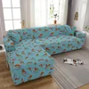 Stoelbedekkingen Animal Tiger Elastic Sofa Cover stretch Sectionele hoekbank voor woonkamer 1/2/3/4 Slipcover L-vormige behoefte Koop 2-delige