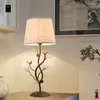 Bordslampor järntyg skugga fågel pinecone lampa fixtur vintage industriell antik retro rustik land skrivbord ljus luminaria sovrum