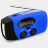 Hushåll Sundries 2000mah Multifunktionell radiohandvev Solar USB -laddning FM AM NOAA Väder Radio Emergency LED Ficklight Torch Power Ban