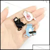 Pins Broches Pins Broches Bijoux Mignon Musique Chat Animal Cartoon Émail Pin Pour Femmes Fille Mode Métal Vintage Badge En Gros G Otw6R