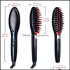 Hair Straighteners Hair Brush Fast Straightener Comb Electric Irons Straight Tool Drop Delivery Products Care Styling Dhsew