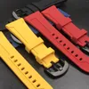 Watch Bands High Quality Silicone Soft Strap 22mm 24mm 26mm Band Bracelet Sport Wrist Universal Red Blue Yellow Black