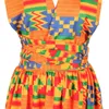 Robes décontractées 2022 col en v imprimé irrégulière longue robe grande taille à lacets mode africaine femmes Gala fête