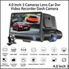 Araba Dvr'leri Yeni Araba Dvr'ı 3 Kameralar Lens 4 0 Inç Dash Kamera Çift Dikiz Video Kaydedici Registrator Dvr Cam Drop Delivery 2022 M Dhajs