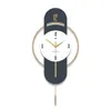 V￤ggklockor lyxmetallklocka modern design stum j￤rn smides batteri digitalt nattduksbord heminredning wanduhr klok c