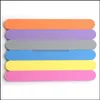 Nail Files Wholesale 6Pcs Sunshine 100/180 Nail Buffer Double Side Sponge Down Polish Block Emery Board Art Tools File Washable Drop Dhr2O