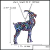 Naszyjniki wisiorek wisiorki wisiorty biżuteria kolorów podwójna strona akrylowa druk kota pies smokowy koni naszyjnik wielbłąd